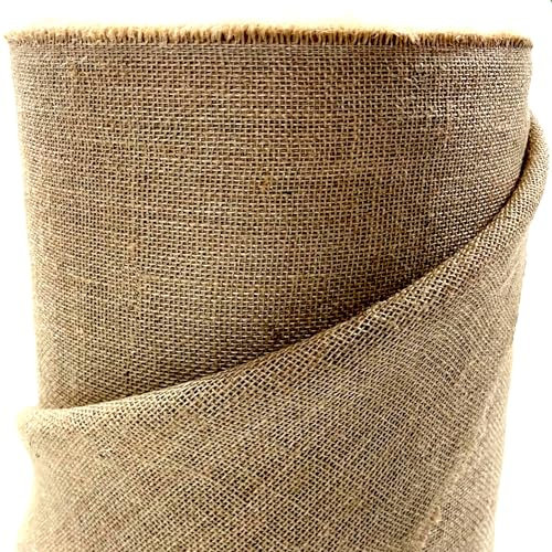 Roban Fashion Jute Stoff Fortlaufend 50cm breit natürlicher Stoff meterware Sackleinen für Haus & Garten,50cm Breit,100m Länge
