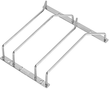 Dianoo Porta bicchieri da vino, con manico, 22 cm, colore: argento