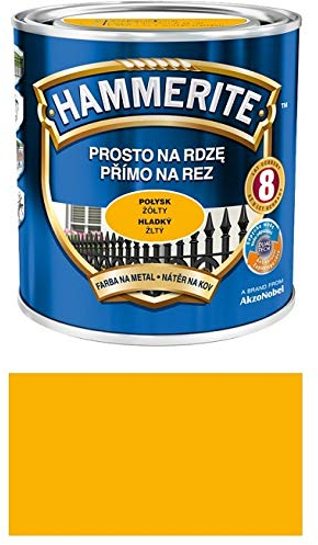 Hammerite Peinture de protection en métal anti-rouille 250 ml, jaune