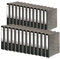 Original Falken 25er Pack Recycling-Ordner Wolkenmarmor. Made in Germany. 5 cm schmal DIN A4 schwarzer Rücken Ringordner Aktenordner Briefordner Büroordner Pappordner CO2-Neutral Blauer Engel
