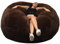 bananair Sitzsack XXL mit Füllung - Größe 140 cm - Weich und Bequem - Maschinenwaschbarer Kunstpelzbezug - Großzügig gefüllt mit Schaumstoffen - Riesen Sitzsack, Sessel, Sofa - Farbe Schokolade