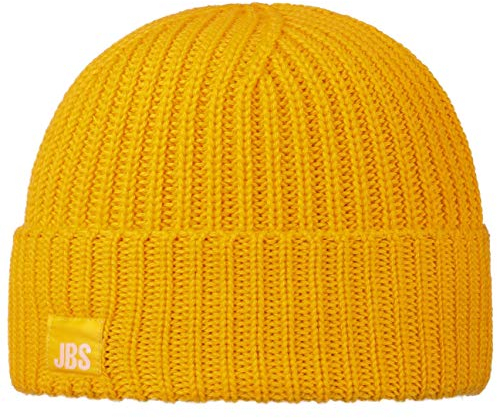 Stetson Morton Strickmütze Damen Herren Made in Italy Winter Beanie Wollmix Umschlagmütze Einfarbig Herbst Winter gelb One Size