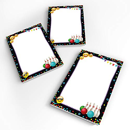 JuNa-Experten 10 Mini-Notizblöcke Bowling Notizblock Mitgebsel Gastgeschenk beim Geburtstag Gastgeschenke Kindergeburtstag Mädchen Jungen