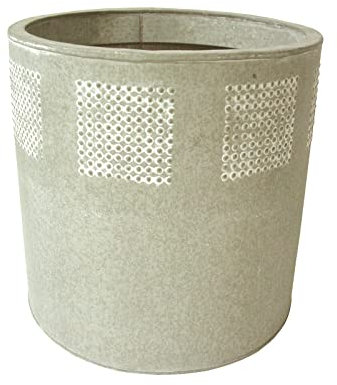 WH WORKING HOUSE MACETERO Maceta CUBREMACETAS Redondo Recto Metal Gris SUPERGRANDE