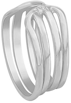 Zeeme Basic Unisex Ohrklemme 925/- Sterling Silber 1,1cm rhodiniert weiß 221220118R