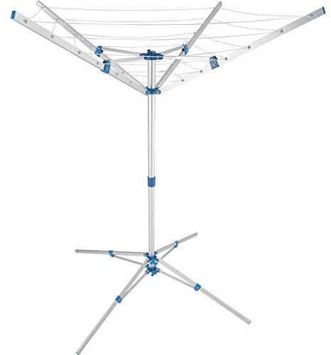 TecTake Tendedero de Ropa, Estructura de Aluminio, 4 Brazos de Apoyo, Altura Ajustable, Almacenamiento y Organización de la Colada -Varios Modelos (Tipo 2)