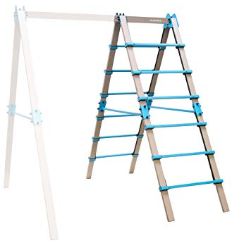 HUDORA Vario Schaukel Ergänzungsmodul Leiter - Outdoor-Leiter zur Erweiterung des Schaukelgerüsts für Kinder & Erwachsene - Spielgerät aus pulverbeschichtetem Stahl mit optionaler Erweiterung