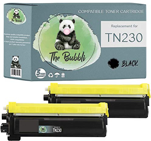 The Bubbli Original | TN-230BK TN 230 Kompatibel Toner für Brother HL-3040CN DCP-9010CN MFC-9320CW MFC-9120CN HL-3070CW MFC-9325CW (SCHWARZ, 2er Pack)