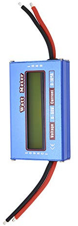 Fockety Wattmetro, Wattmetro Digitale Professionale RC 60V / 100A, Misuratore ad Alta precisione Basso consumo energetico per energia eolica a Batteria Solare