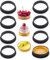 Qanye 8 Stücke Mousse Kuchenform, Runde Form Mousse Kreis, Kreis Kuchenform, Schwarze Runde Perforierte Kunststoff-Mousseform, Werkzeuge für DIY Backen Dessert Ring