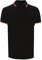 Polo Bandera España Hombre de Manga Corta con la Bandera española en Cuello y Mangas algodón (FR/ES, Letras, XL, Regular, Regular, Negro)