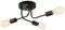 Industrial Semi Flush Mount Ceiling 3 Light with Adjustable Metal Branched Vintage Ceiling Light E27 Holder Black Painted for Kitchen Living Room Dining Room Bedroom （Black）(Bulb NOT Included)