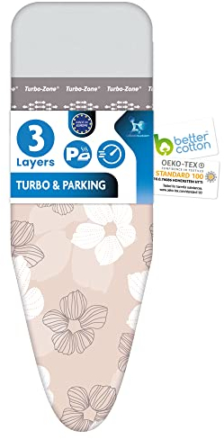 Bügelbrettbezug für Dampfbügeleisen | Größe S/M universal bis max. 42x125 cm | MADE IN EU | Bügeltischbezug für schnelleres Bügeln | Geeignet für alle Bügeleisentypen | Laundryspecialist