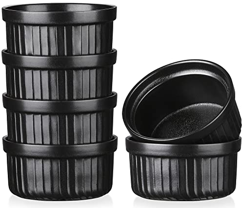 vancasso, Serie Forte, Molde soufflé de Cerámica para Horno, Juego de 6 moldes Crème Brûlée para Tartas, Pasteles, Soufflé - 170 ml