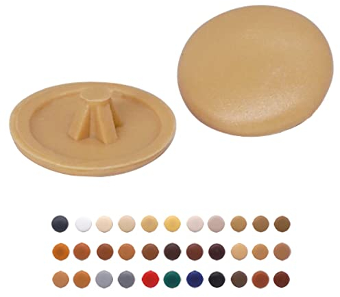 (Pack of 50 pcs) Pozi Screw Cover Caps 12 mm Diameter, Pozidriv Head Clip On Plastic Covers, Furniture Decorative Cap (50, Brown S19)