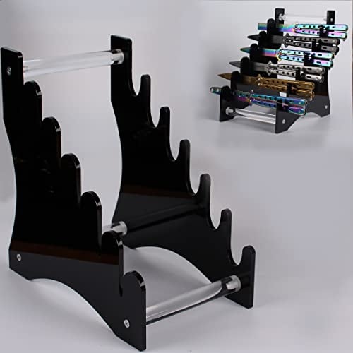 WANLIAN Messerhalter, Messerständer, Messervitrine, Sammelmesserständer, Messersammelständer, Taschenmesser und Taschenmesserdisplay für Cottage Home Decoration (Durchsichtig)