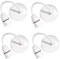 Laxis Ceiling Pendant Light Ceiling Lighting Vintage Hanging Light Plastic Lamp Hanging Light for Bed Room, Living Room, Dinning Room and Home Decor - White, Pack of 4