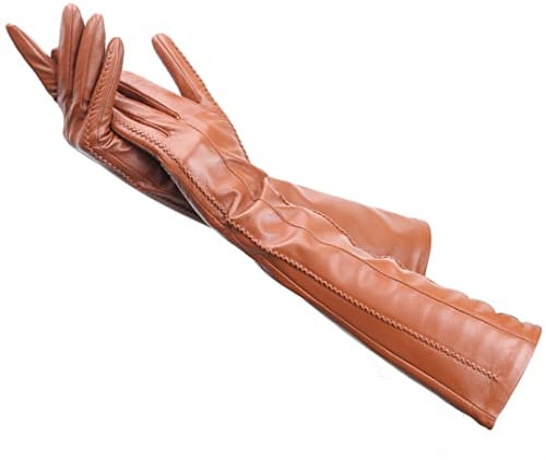 Lange Lederhandschuhe Damen Winter Lammfell Damen Lange Handschuhe