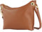 modamoda de - T243 - ital. Umhängetasche Klein Small aus Leder, Farbe:Cognac