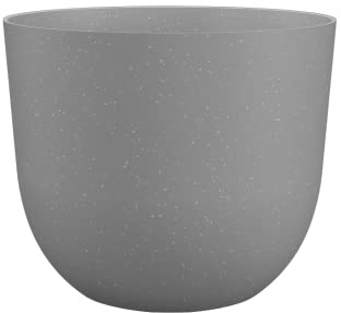 Artevasi Havana Natural Topf mit Selbstbewässerungssystem, einzigartige Textur, Blumentopf für innen und außen, 40cm Durchmesser, Farbe Limestone Grey