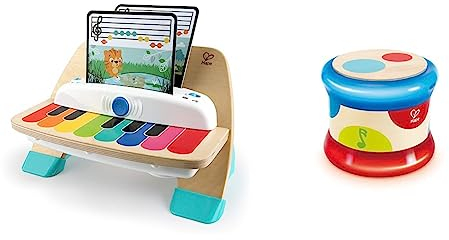 Baby Einstein & Hape Baby-Trommel | Rollendes Musikspielzeug für Kleinkinder zum Erlernen von Rhythmus und unterschiedlichen Klängen, batteriebetrieben, ab 6 Monaten