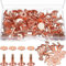 PRATYAHARA 50 Ensembles de Rivets et Bavures en Cuivre, Rivets en Cuivre pour Cuir pour Ceintures Portefeuilles Colliers en Cuir Bricolage Fournitures D'Artisanat 1/2 Pouce