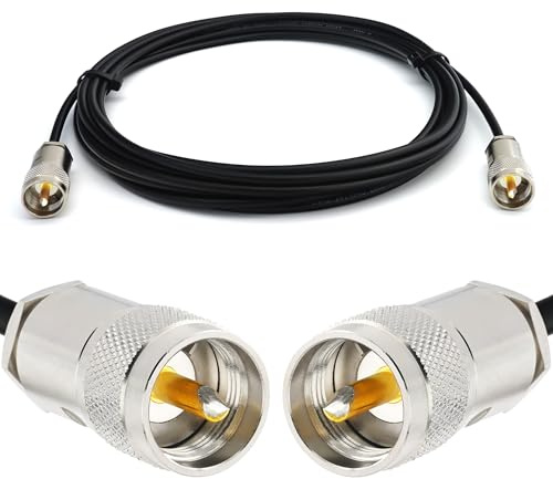RANGEFUL 12m PL259 UHF Cavo coassiale prolunga 12 metri da esterno RG58 – Resistente alle intemperie – per HAM cavo antenna CB radio analizzatore misuratore SWR VHF marino rosmetro