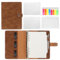 Skycase A5 Ringbuchordner, 6-Ring-Mechanik, inkl. A5 Nachfüllpapier, PVC-Haftnotizen & Tasche, braun – Praktischer Planer, Notizbuch & Reiseorganizer für Schule, Studium & Büro