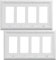 OKAWYC Quadruple Decorator Light Switch Cover Adler Metal Wall Plate, 2-Pack White 4 Gang Quadruple Rocker, for Receptacle Dimmer Switch GFCI Outlet, Switch Cover Decorative Wallplate, Durable