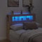 vidaXL Tête de Lit à LED, Tête de Cadre de Lit, Accessoire de Lit Double, Meuble de Chambre à Coucher Maison Intérieur, Chêne Sonoma 140x18,5x103,5cm Bois Ingénierie