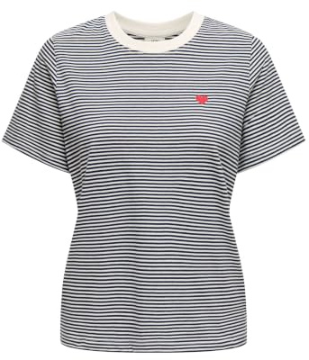 JDY Damen Jdypisa Life S/S Print Top JRS Noos, Cloud Dancer, M EU