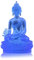 fumooa Tibetische Medizin Buddha Statue, Durchscheinendes Harz Buddha Skulptur Spirituelles Sammler StüCk - Blau