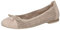 CAPRICE Damen Ballerinas aus Leder mit Lochmuster, Beige (Sand Suede), 40 EU