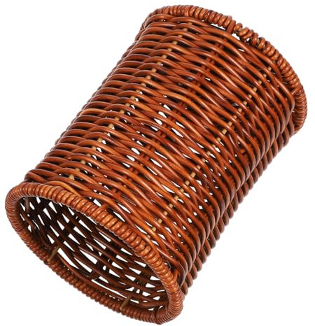 Garneck Soporte De Utensilios De Cocina De Ratán Sintético Organizador para Palillos y Cubiertos Diseño Rústico y Espacioso para Mesa y Cocina