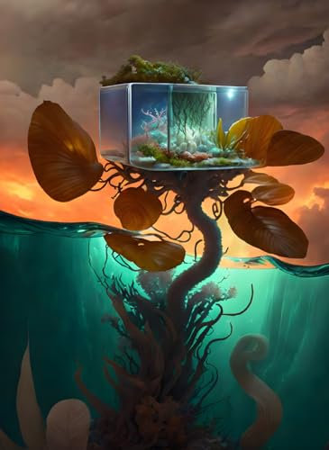 RZHRHJES Wandbild A Small Fertile Jungle, 58 x 90 cm, ohne Rahmen, Leinwandbild