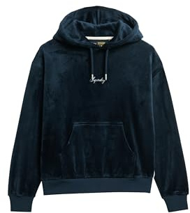 Superdry Sweat à capuche en velours pour femme - Coupe ample - Country Club