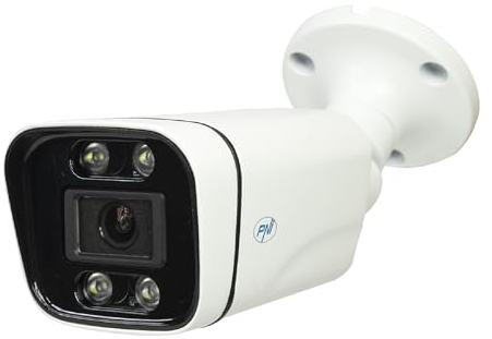 PNI IP8POE Videoüberwachungskamera, 8MP, 4K, D-WDR, 4,0 mm, 6 LEDs, IP66, weiß