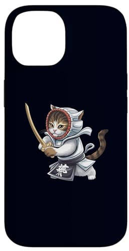 Hülle für iPhone 14 Kendo Fighter Cat Lustiger japanischer Kampfsport- und Katzenliebhaber