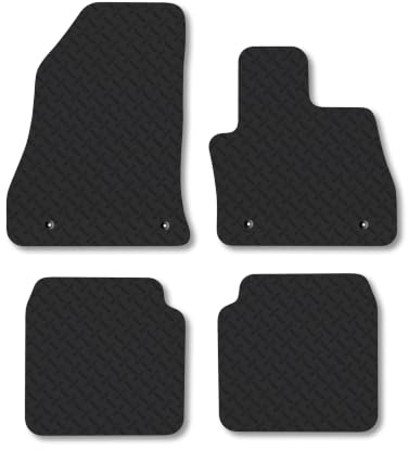 Fiat 500L (2013-2022) 5mm Rubber Car Mats | Heavy Duty Rubber Tailored Fit Floor Mats Full Coverage Durable Waterproof Accessories Easy Clean Anti Slip Made in the UK