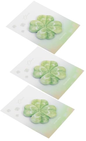 Tofficu 3Pcs Four Leaf Note Pad Decoration Note Remarque Fournit Des Fournitures De De De De De De Feuille De Feuille De De De De De s