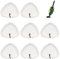 KASURE Steam Mop Pads, 8 Pcs Triangular Microfiber Cleaning Pad Cover Washable Cloths for Steam Mops, Universal Steam Mop Accessories, Compatible with X5 Steam Mops and H2O (White)