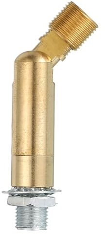 sourcing map Sloped Ceiling Adapter, 180/345 Degree 53x12mm M10 Fine Thread Sloped Ceiling Light Fixture Adapter Kit for Ceiling Pendant Light Chandelier Track Suspend(Brass)