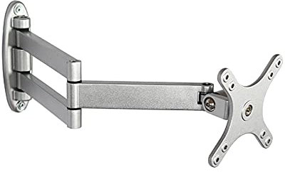 asdchZen Monitor Desk Monitor Stand Hanger Wall-Mounted Monitor and TV Mounting Bracket,Tilt and Rotation,Monitor Arm Desk Mount Fits 12 to 24 Inch Screens Monitor Stand,Silver