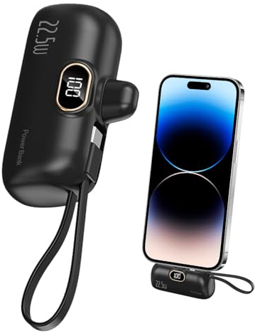 Charger Powers Bank,PD 22.5W 5000mah Small Powers Bank With Lcd Display - Cell Phone Portable Banks For Smartphones, Tablets, Mobile Phone