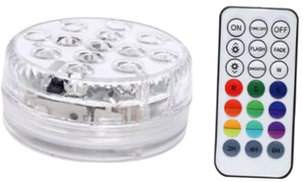 NUOBESTY Ferngesteuerte Unterwasserlampe Ip68 mit Magnet Saugnapf, Weiß