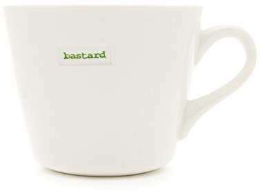 Keith Brymer Jones - **Rude** Word Range - Standard Ceramic White Mug - Bastard - 350ml - Gift Boxed
