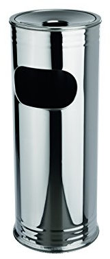 Standascher aus Edelstahl - mit abnehmbarem Windaschenbecher, Höhe: 58 cm