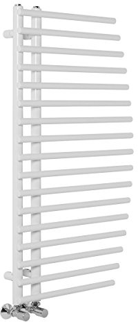 Warmehaus Stylish Straight Bathroom Heated Towel Rail 1000x550mm White | Designer, Central Heating, Wall Mounted Bathroom Towel Radiator Warmer, Reversible, Durable Finish