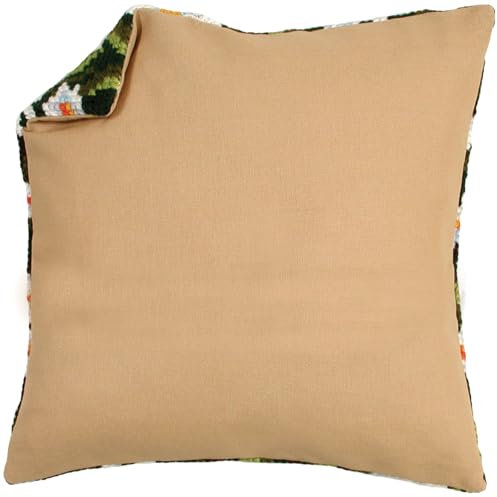 Vervaco 45 x 45 cm Dorso Punto Croce BEIGERetro per Cuscino Fodera Posteriore per Rifinire Lavori di Ricamo Accessorio per Hobbistica Set Fai da Te Materiali Creativi, 100% Cotone, Beige