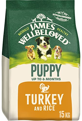 James Wellbeloved Puppy Turkey and Rice 15 kg Bag, Hypoallergenic Dry Dog Food